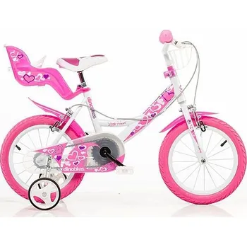 Dino Bikes 144RN 14" bílé/růžové