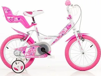 Dětské kolo Dino Bikes 144RN 14" bílé/růžové