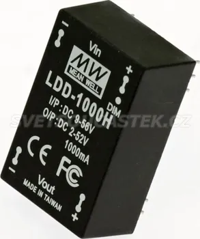 Příslušenství pro LED osvětlení DC/DC LED driver do DPS (2-52V/1000mA) Mean Well LDD-1000H 