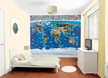 Tapeta Walltastic 3D tapeta Mapa světa