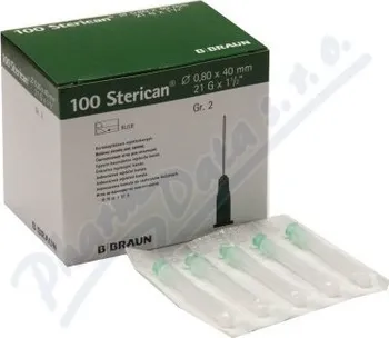 Injekční jehla Injekční jehla 0.80 x 40 mm 21 G zelená 100 ks Sterican