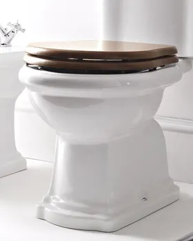 WC sedátko RETRO WC sedátko, polyester, ořech/bronz