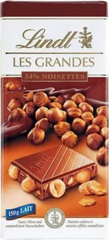 Čokoláda Lindt Les grandes čokoláda mléčná s celými lískovými ořechy 150g