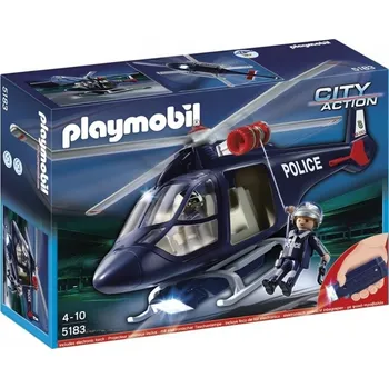 Stavebnice Playmobil Playmobil 5183 Policejní helikoptéra s nočním sluncem