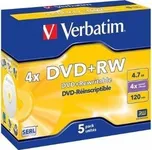Verbatim DVD-RW 5ks 4.7GB 4x jewel case