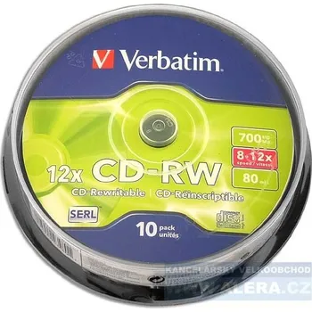 Verbatim CD-RW 700MB spindle 10 pack