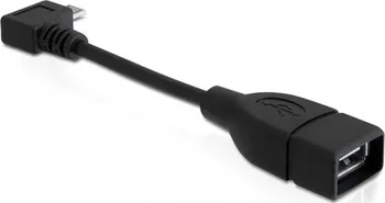 Datový kabel Delock kabel USB micro-B male pravoúhlý -> USB 2.0-A female OTG 11cm