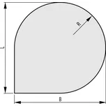 Haas + Sohn forma F 1000 x 1000 mm sklo…