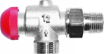 Ventil HERZ TS-90-V-Termostatický ventil axiální 1/2", M 28 x 1,5 červená krytka 1772867