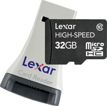 Paměťová karta Lexar 32GB microSDHC Class 10 s USB čtečkou