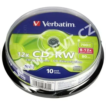 Optické médium Recenze Verbatim CD-RW 10ks 12x,Scra cake box
