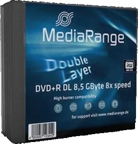 Optické médium Verbatim Mediarange DVD+R 8,5GB 8x DoubleLayer slimcase 5 pack