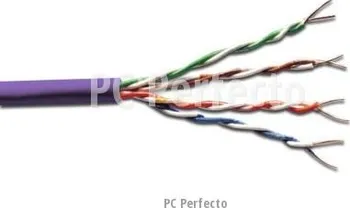 Síťový kabel DIGITUS CAT 6 U-UTP instalační kabel, drát, měď, délka 305 m, Papírový box, LSOH, AWG23, barva fialová
