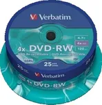 Verbatim DVD-RW spindle 25 4,7GB 4x