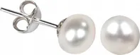 JwL Jewellery Náušnice z pravých bílých perel 03-026