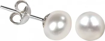 Náušnice JwL Jewellery Náušnice z pravých bílých perel 03-026
