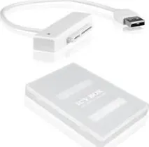 Icy Box kabel s adaptérem SATA z USB 2.0, bílý + pouzdro na HDD bílé