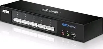 KVM přepínač ATEN CM0264 2x4 DVI-HD Audio/Video Matrix KVMP Switch, 2x DVI/HDMI Cables, 2xHub