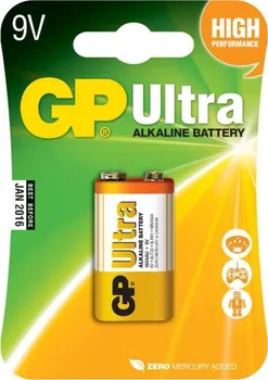 Článková baterie Alkalická baterie GP Ultra 6LF22 (9V), 1 ks v blistru