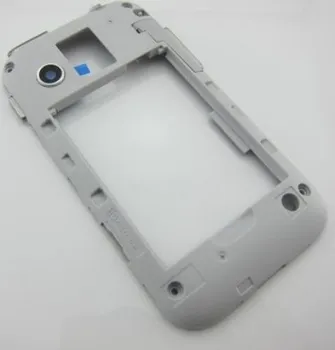 Náhradní kryt pro mobilní telefon SAMSUNG S5360 Galaxy Y střední kryt silver / stříbrný