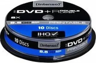 Optické médium Intenso DVD+R DL DoubleLayer Print cakebox 10 8,5GB 8x