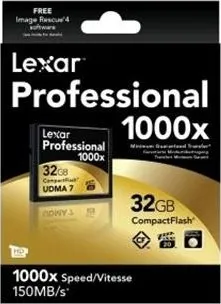 Paměťová karta Lexar CF 32GB 1066x UDMA Professional