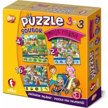 Puzzle efko Soubor puzzle 3v1 Moje rodina 32 dílků