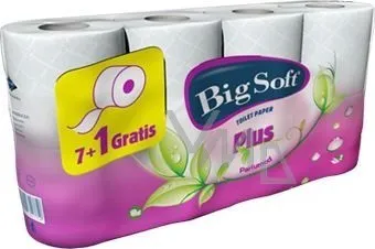 Toaletní papír Big Soft Plus toaletní papír 2 vrstvý parfemovaný 160 útržků 7 + 1 kus 