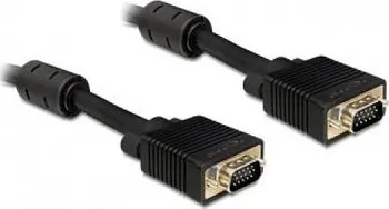 Video kabel Delock kabel VGA HD 15pin male/15pin male (dvojité stínění s ferity) 5m