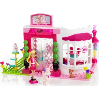 Stavebnice Mega Mega Bloks Barbie a obchod pro její zvířecí mazlíčky
