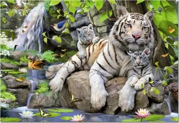 Puzzle Educa Bílí bengálští tygři 1000 dílků