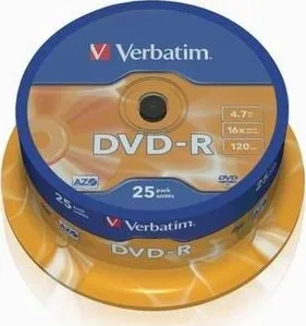 Optické médium Verbatim DVD-R DataLife PLUS 4,7 GB Scratch Resistant cake box 43522 25 pack