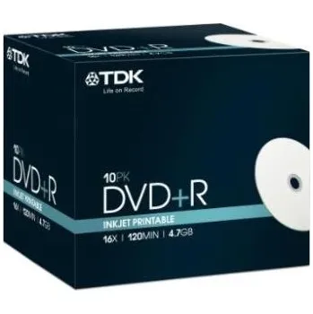 Optické médium TDK DVD+R 10 4.7GB 16x