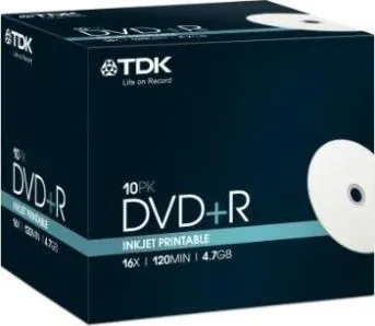 Optické médium TDK DVD+R 10 4.7GB 16x