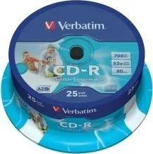Optické médium Verbatim CD-R 700MB spindle 25 pack