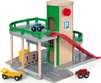 Dřevěná hračka Brio 33204 - Patrové parkovací garáže s výtahem