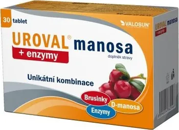 Přírodní produkt Valosun Uroval Manosa + enzymy 30 tbl.