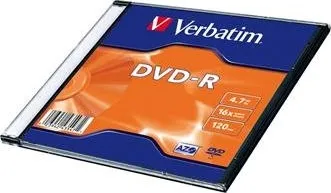 Optické médium Verbatim DVD+R 4,7GB 16x slim 100 pack
