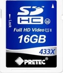 Paměťová karta Pretec SDHC UHS-I 433x 60/35MB/s 16GB class 16