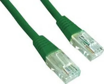 Síťový kabel Gembird Patch kabel RJ45, cat. 5e, UTP, 2m, zelený, PP12-2M/G