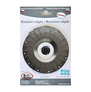Brusný kotouč ROTO Kruna 12525 rotační rašple do úhlových brusek 125 mm 