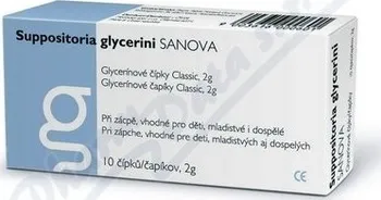 Lék proti zácpě Montavit Suppositoria Glycerini Sanova Classic čípky 2 g 10 ks