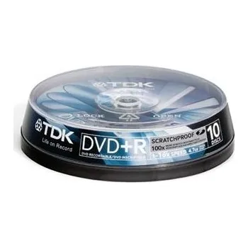 Optické médium TDK DVD+R cake box 10 4.7GB 16x ScratchProof