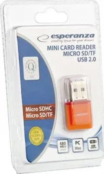Čtečka paměťových karet ESPERANZA MicroSD EA134O oranžový