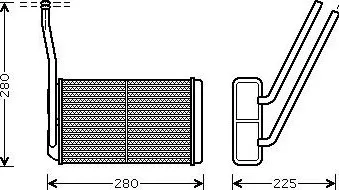 Výměník tepla Chladič topení (35.93.590)