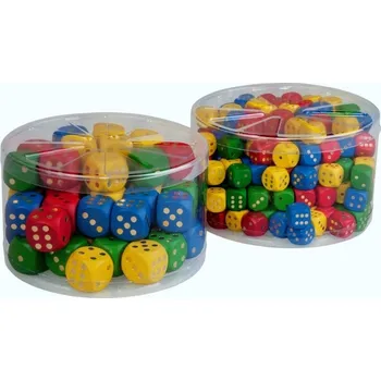 Detoa hrací kostky v tubusu 25 mm 50 ks Hrací kostka Detoa hrací kostky v tubusu 25 mm 50 ks