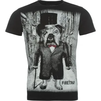 Pánské tričko Firetrap Bulldog T Shirt Mens černá