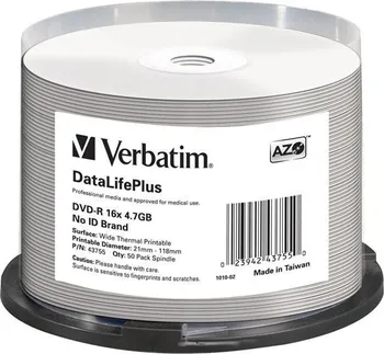 Verbatim DVD-R spindle 50 4.7GB 16x wide