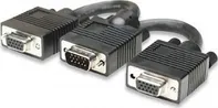 Manhattan Kabel pro monitory SVGA HD15 M/2x HD15 F, stíněný, 15cm, černý