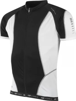 cyklistický dres Force T12 dres černý/bílý